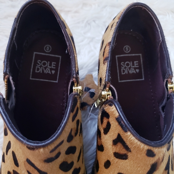 SoleDiva Leopard Print Bootie 8 - Picture 7 of 8